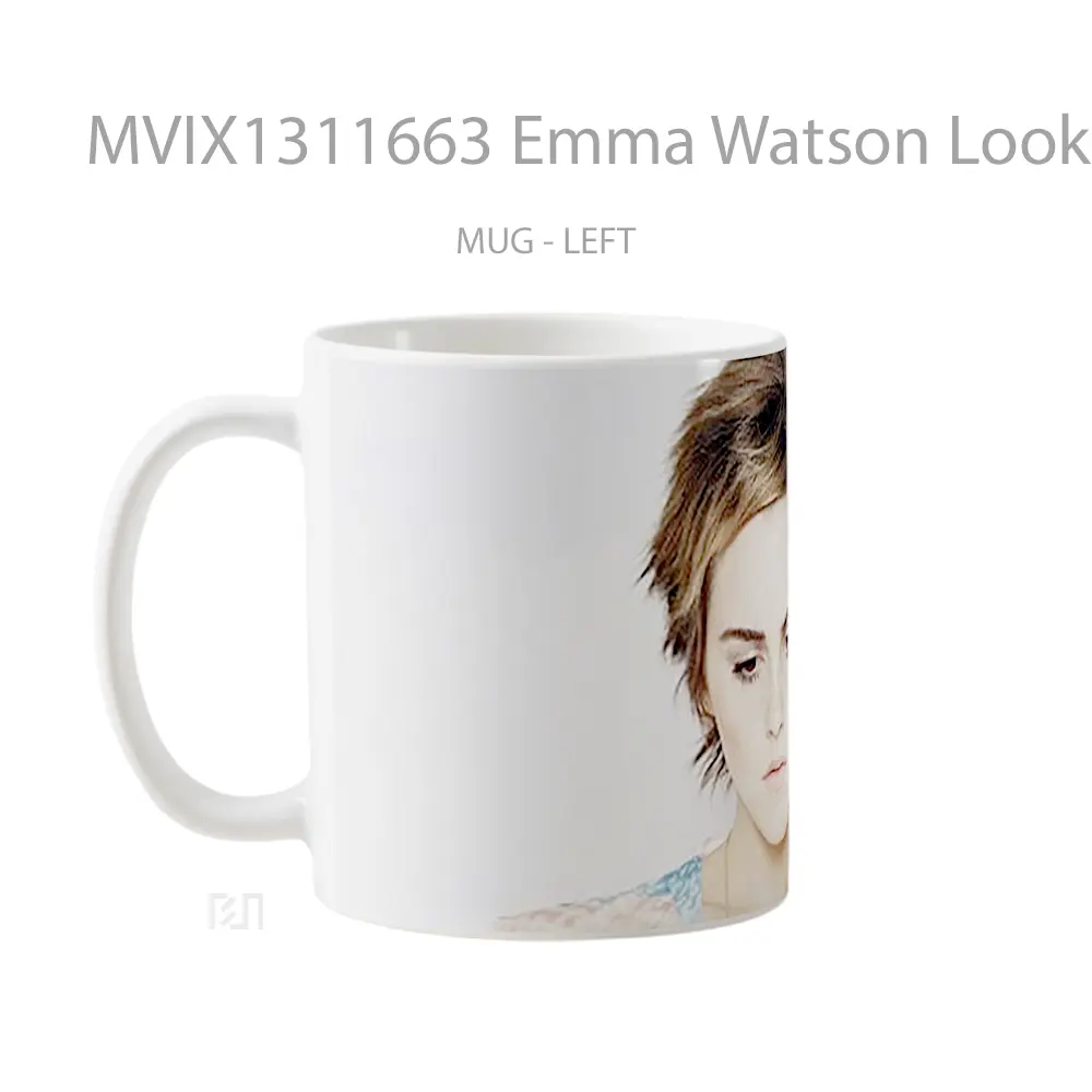 Mug Emma Watson Looking Down Gelas Selebriti - All-side / Desain