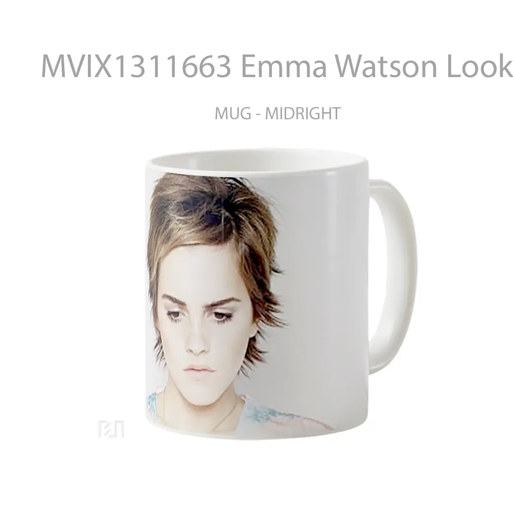 Mug Emma Watson Looking Down Gelas Selebriti - All-side / Desain