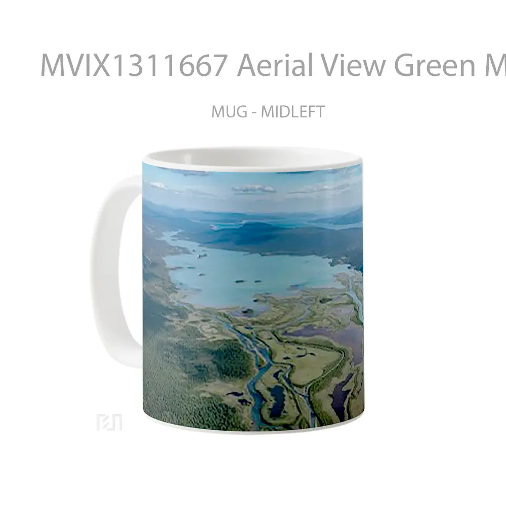 Mug Aerial View Green Mountains Gelas Pemandangan Alam - All-side / Desain