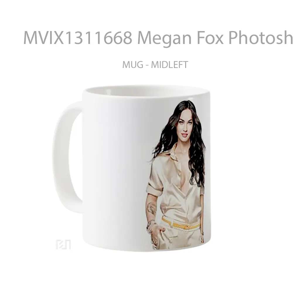 Mug Megan Fox Photoshoot Gelas Selebriti - All-side / Desain