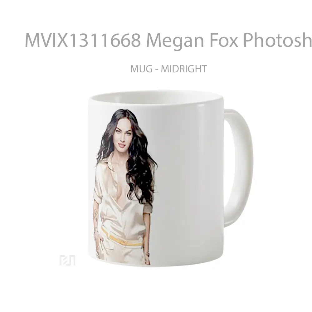 Mug Megan Fox Photoshoot Gelas Selebriti - All-side / Desain