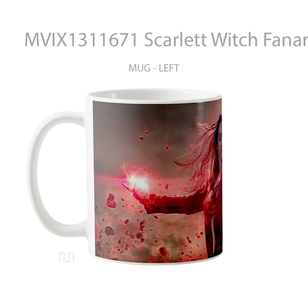 Mug Scarlett Witch Fanart Gelas Fantasi - All-side / Desain