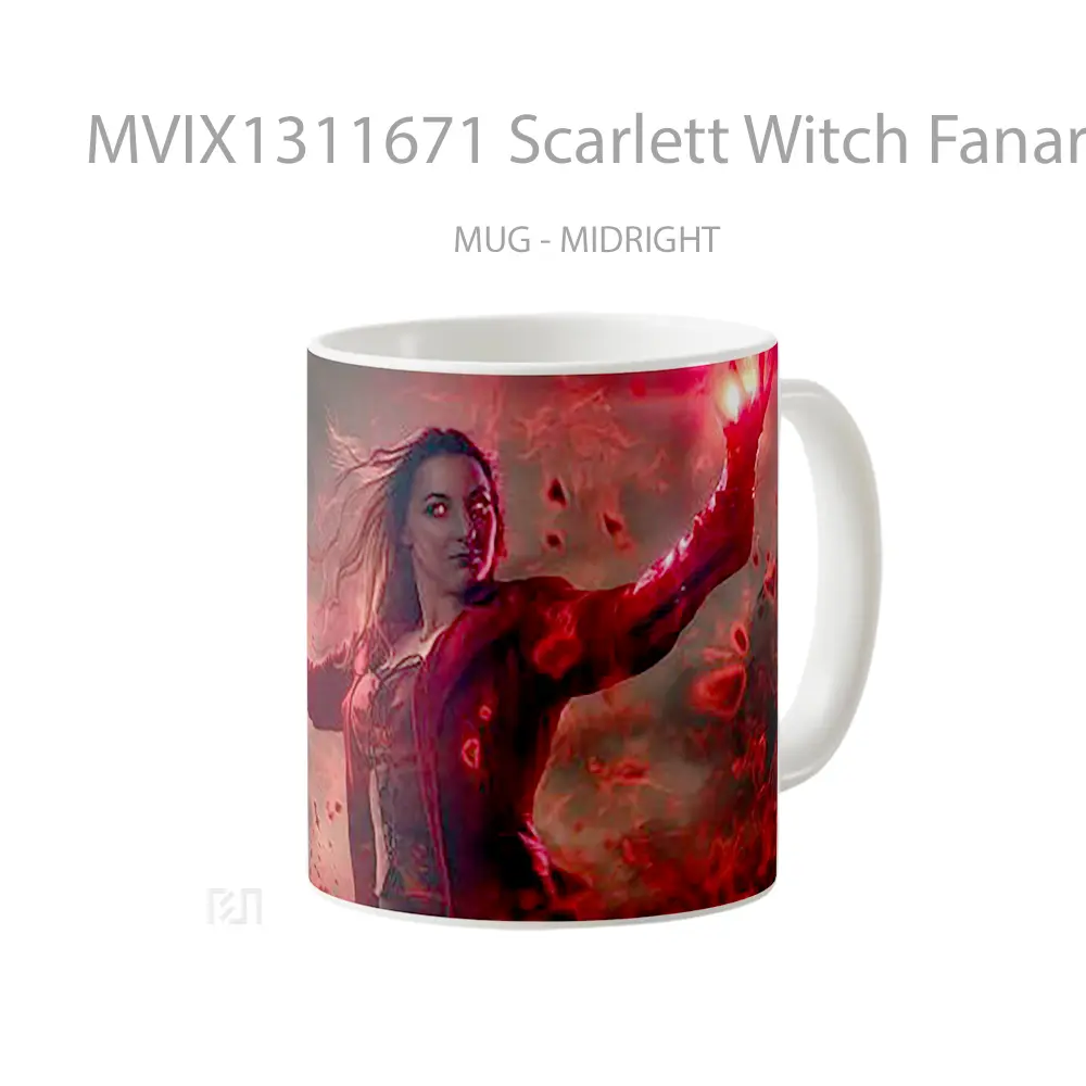 Mug Scarlett Witch Fanart Gelas Fantasi - All-side / Desain