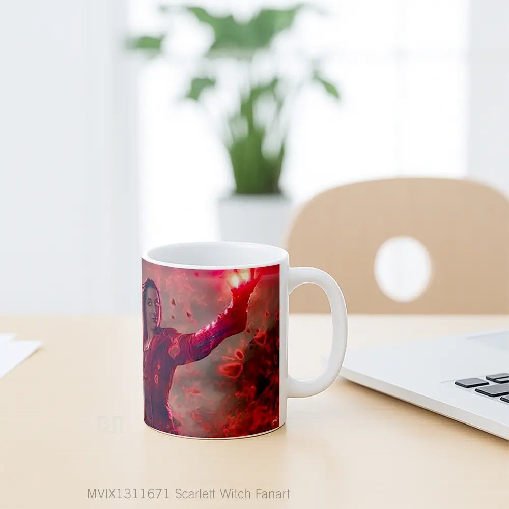 Mug Scarlett Witch Fanart Gelas Fantasi - All-side / Desain