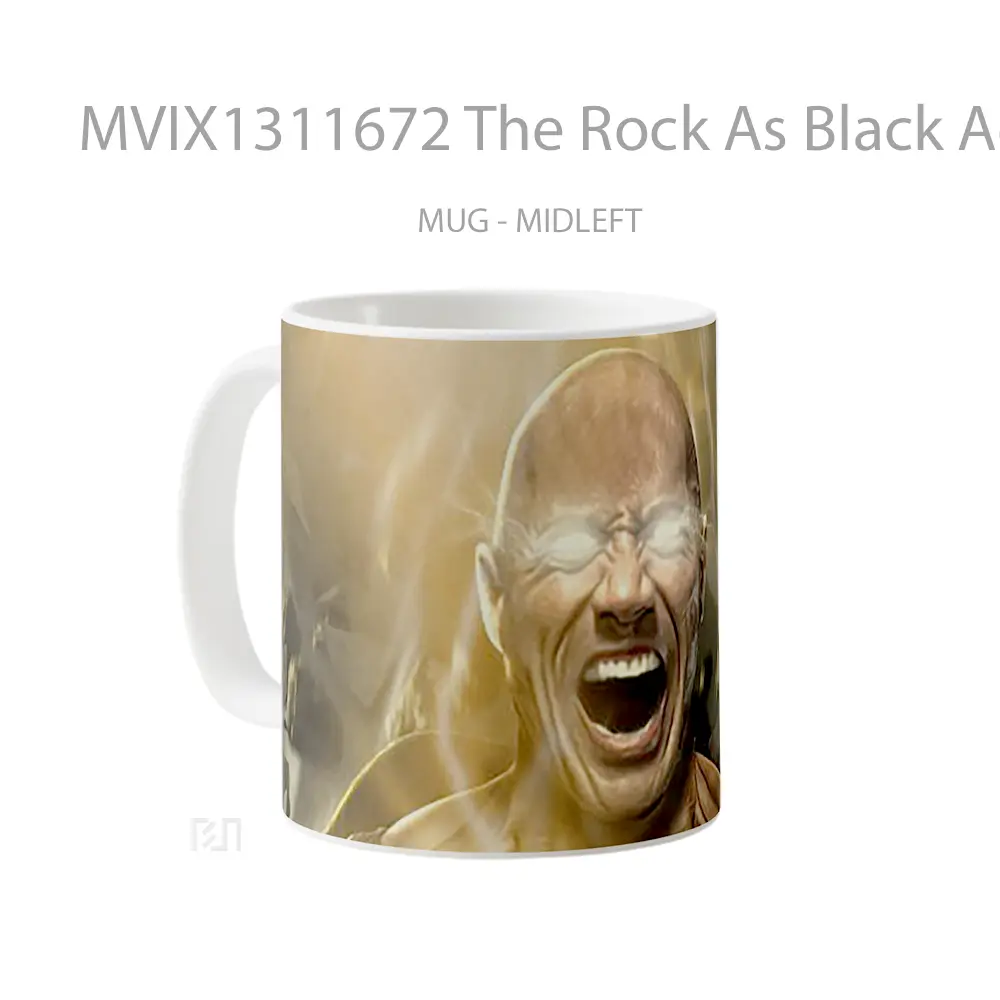 Mug The Rock As Black Adam Screaming Gelas Keramik Unik - All-side / Desain