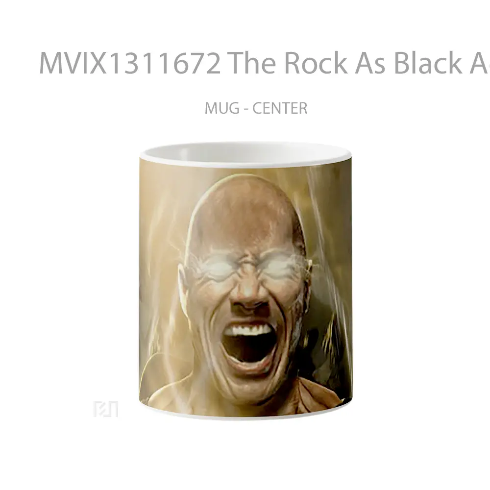 Mug The Rock As Black Adam Screaming Gelas Keramik Unik