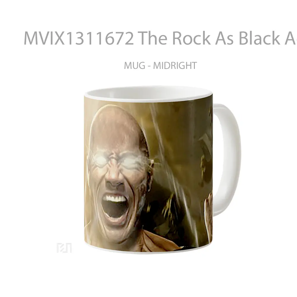 Mug The Rock As Black Adam Screaming Gelas Keramik Unik - All-side / Desain