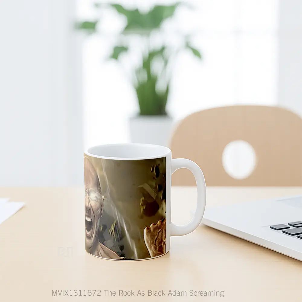 Mug The Rock As Black Adam Screaming Gelas Keramik Unik - All-side / Desain