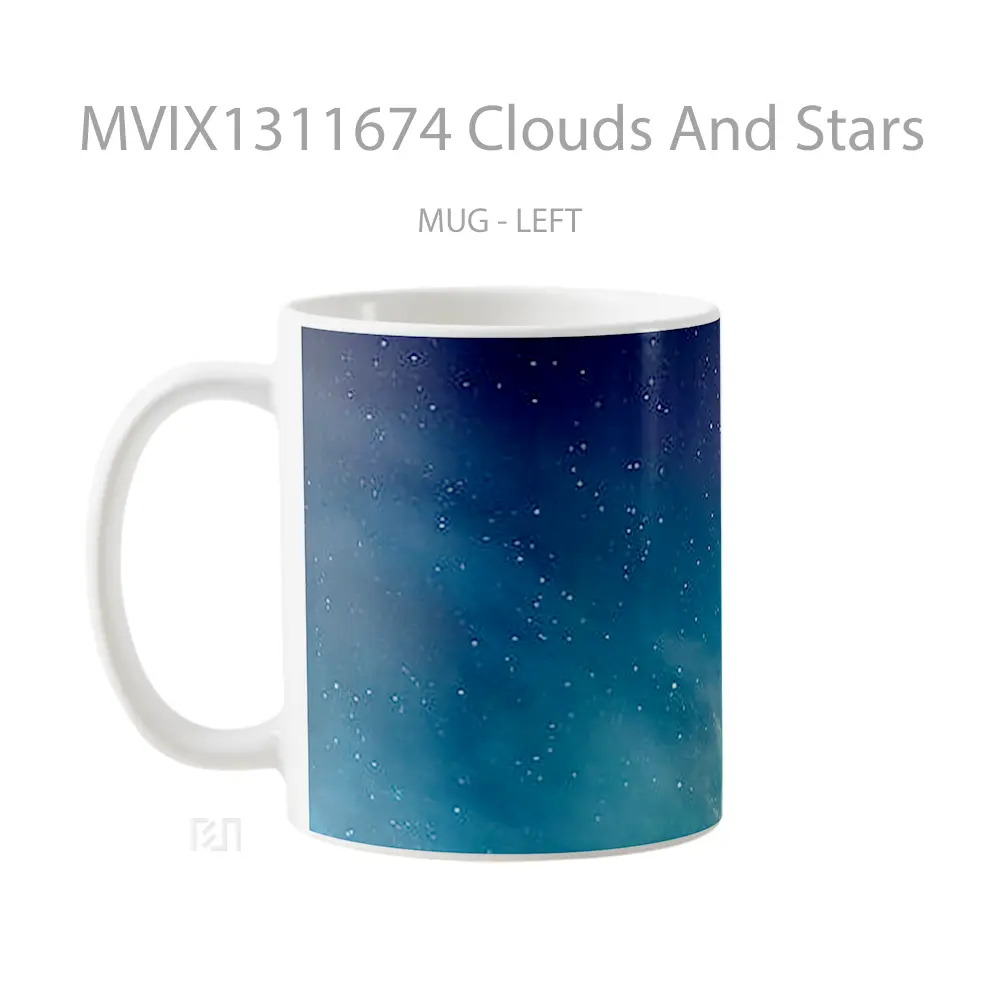 Mug Clouds And Stars Gelas Pemandangan Alam - All-side / Desain