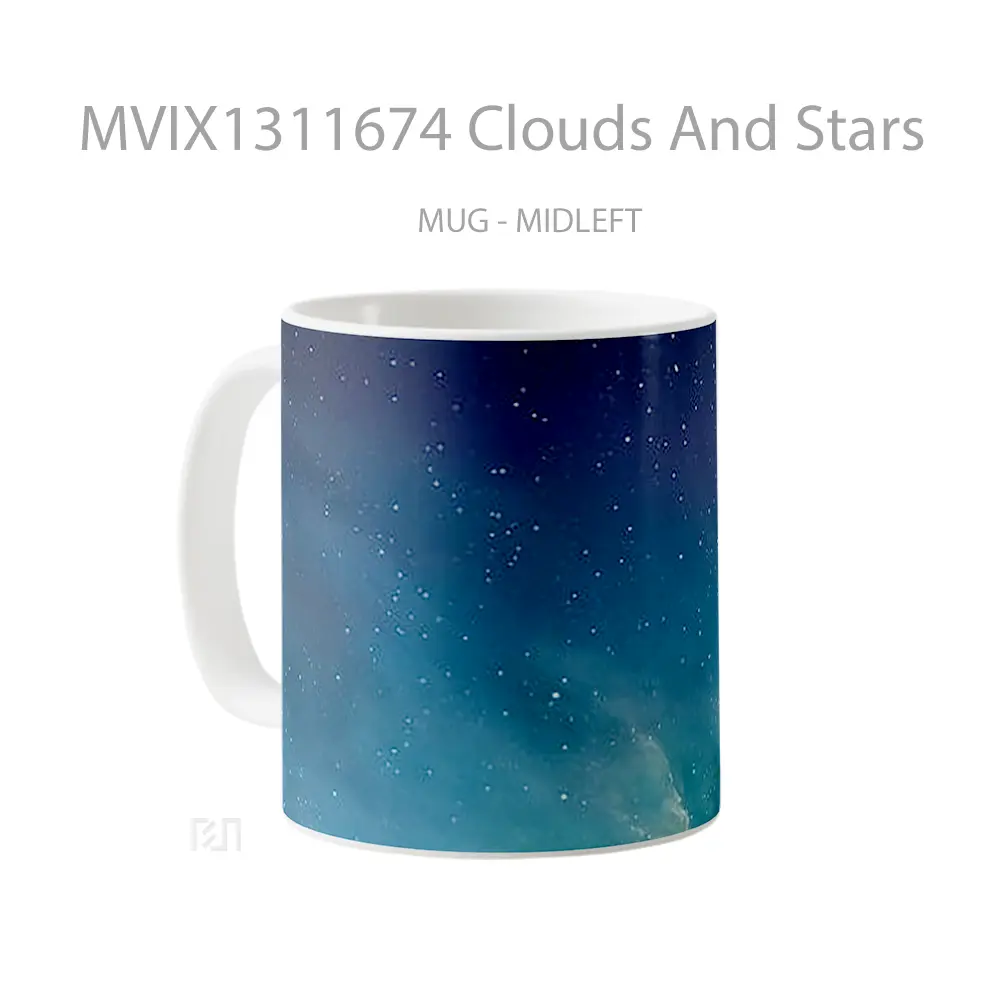 Mug Clouds And Stars Gelas Pemandangan Alam - All-side / Desain