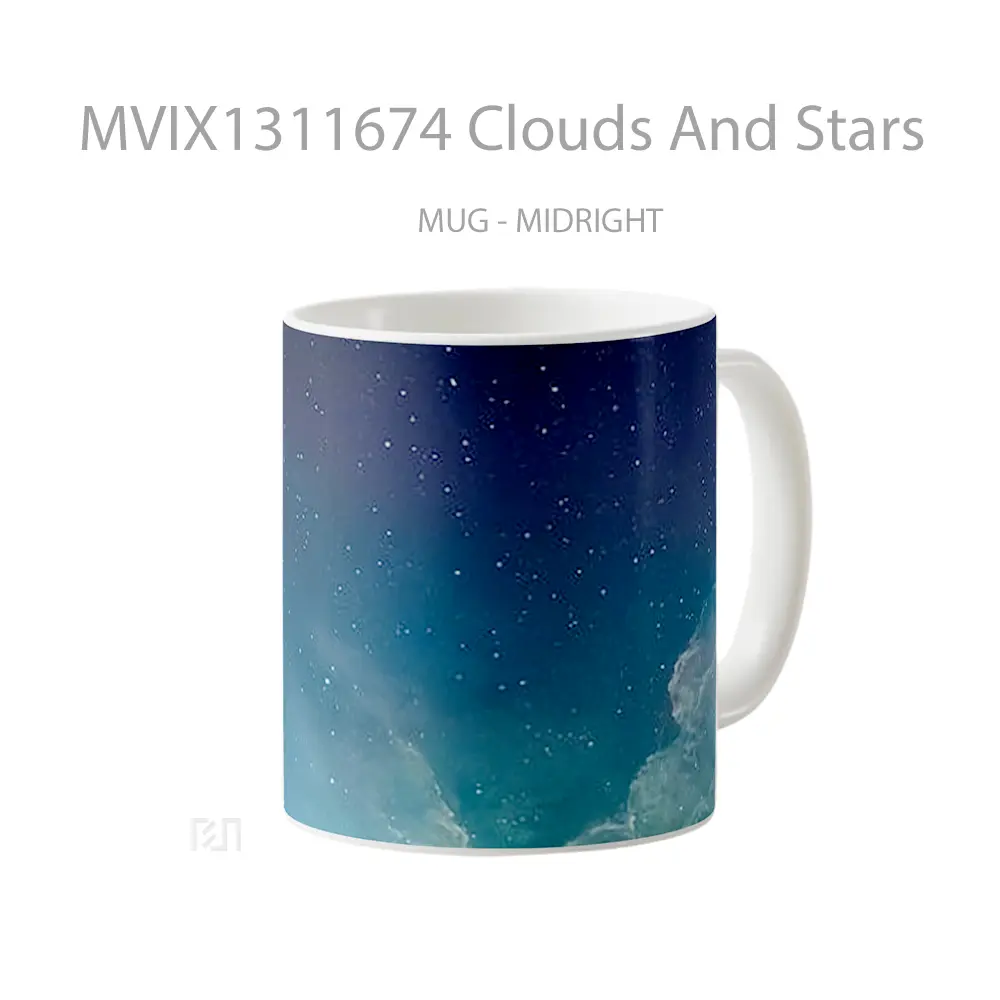 Mug Clouds And Stars Gelas Pemandangan Alam - All-side / Desain