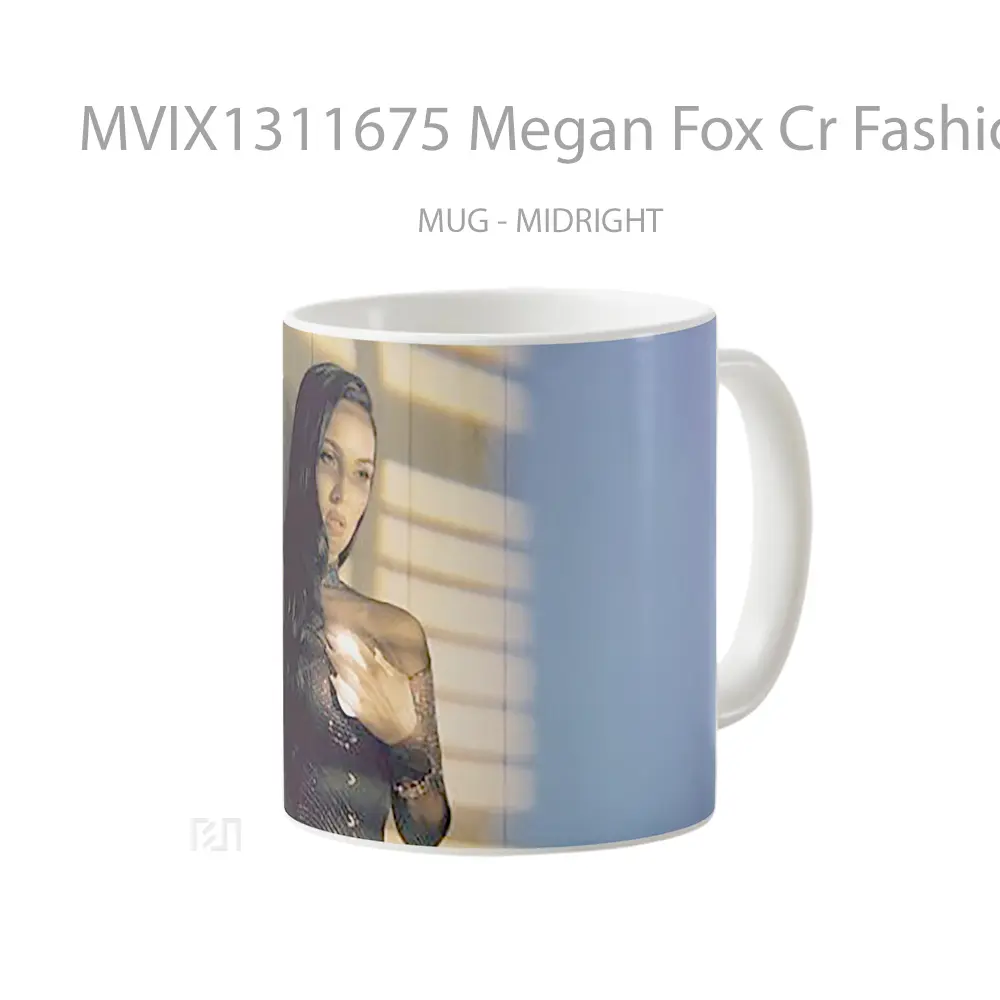 Mug Megan Fox Cr Fashion Book Gelas Selebriti - All-side / Desain