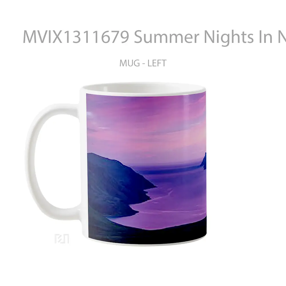 Mug Summer Nights In Northern Norway Gelas Keramik Unik - All-side / Desain