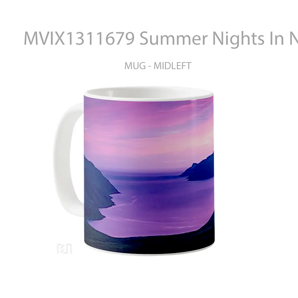 Mug Summer Nights In Northern Norway Gelas Keramik Unik - All-side / Desain