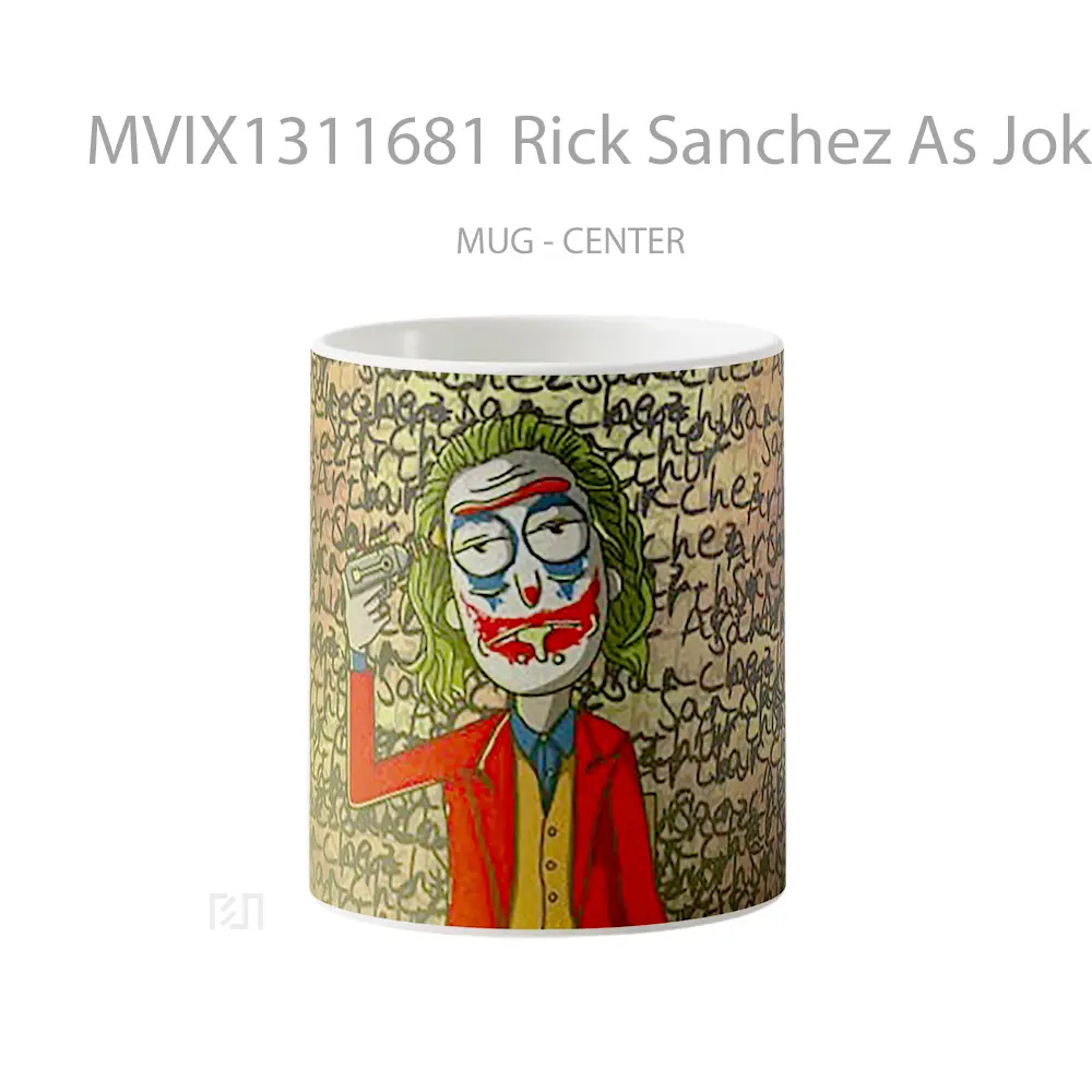 Mug Rick Sanchez As Joker Gelas Superhero