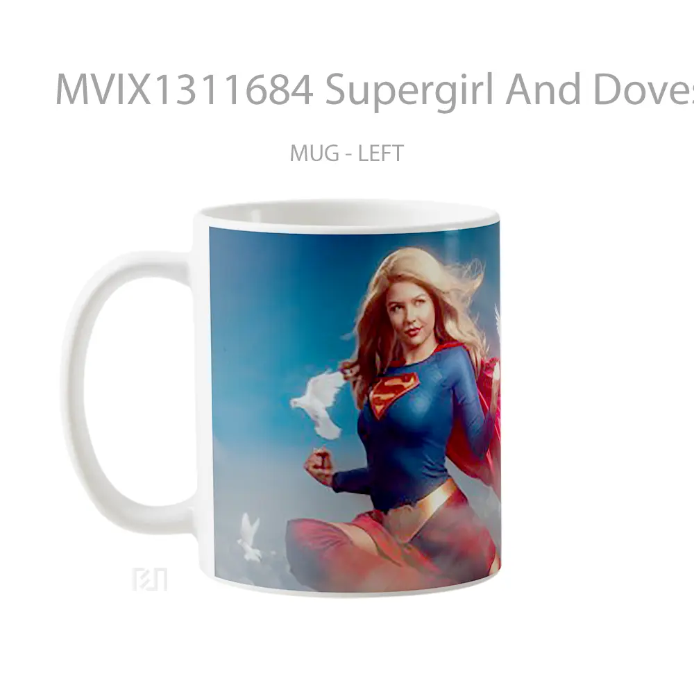 Mug Supergirl And Doves Fanart Gelas Keramik Unik - All-side / Desain