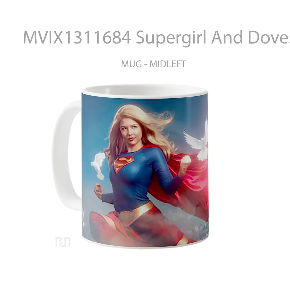 Mug Supergirl And Doves Fanart Gelas Keramik Unik - All-side / Desain
