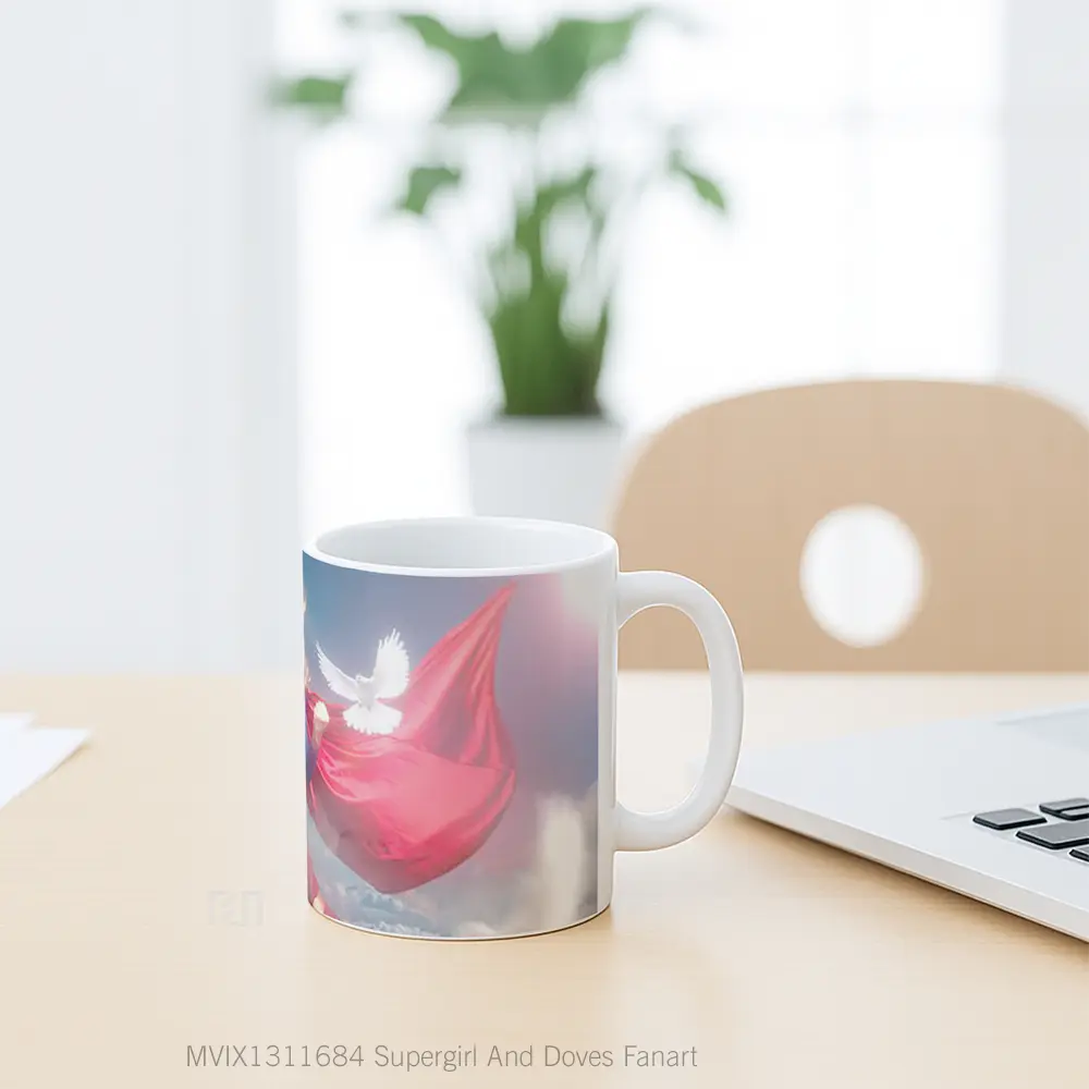 Mug Supergirl And Doves Fanart Gelas Keramik Unik - All-side / Desain