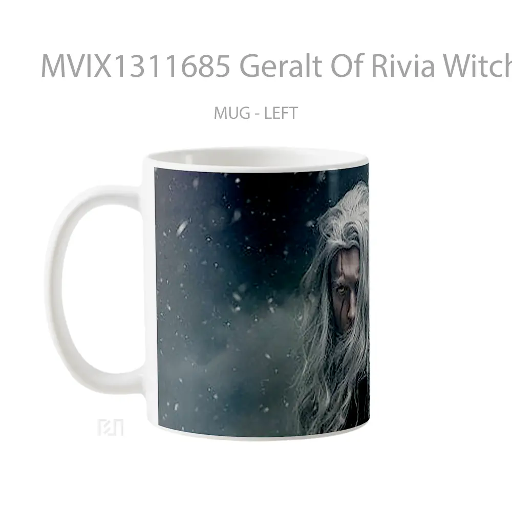 Mug Geralt Of Rivia Witcher Cosplay Gelas Keramik Unik - All-side / Desain