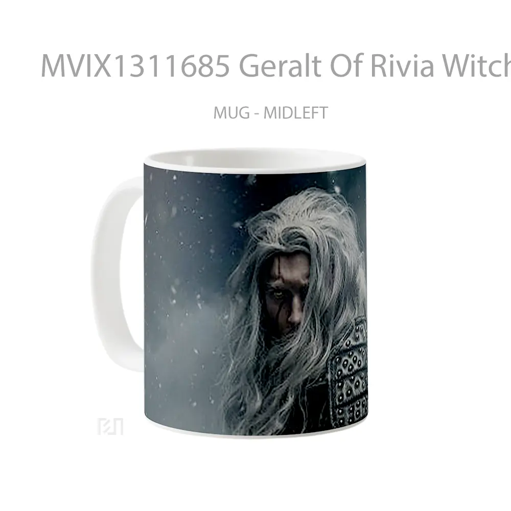 Mug Geralt Of Rivia Witcher Cosplay Gelas Keramik Unik - All-side / Desain