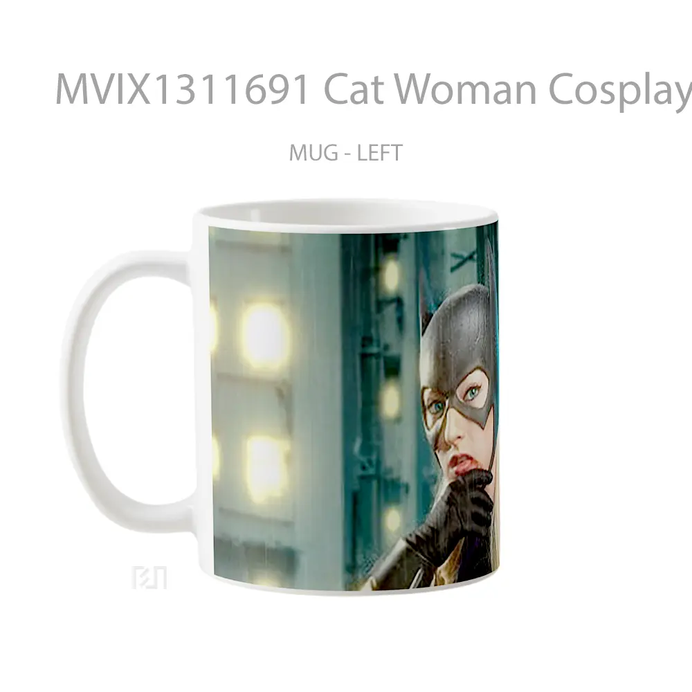 Mug Cat Woman Cosplay Gelas Hewan Lucu - All-side / Desain