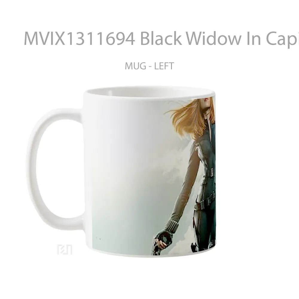 Mug Black Widow In Capitan America 2 Gelas Superhero - All-side / Desain