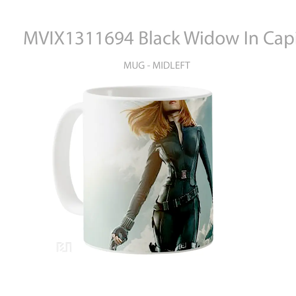 Mug Black Widow In Capitan America 2 Gelas Superhero - All-side / Desain