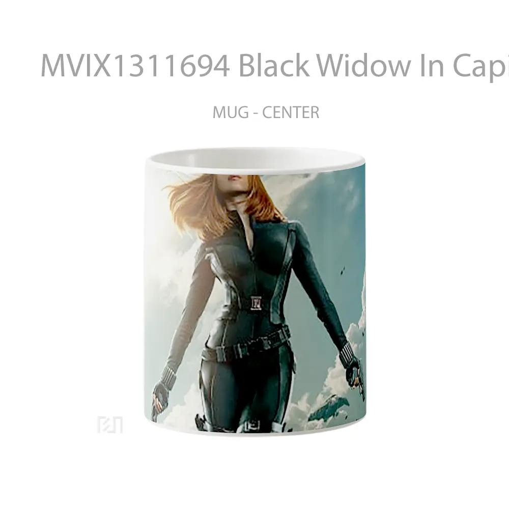 Mug Black Widow In Capitan America 2 Gelas Superhero