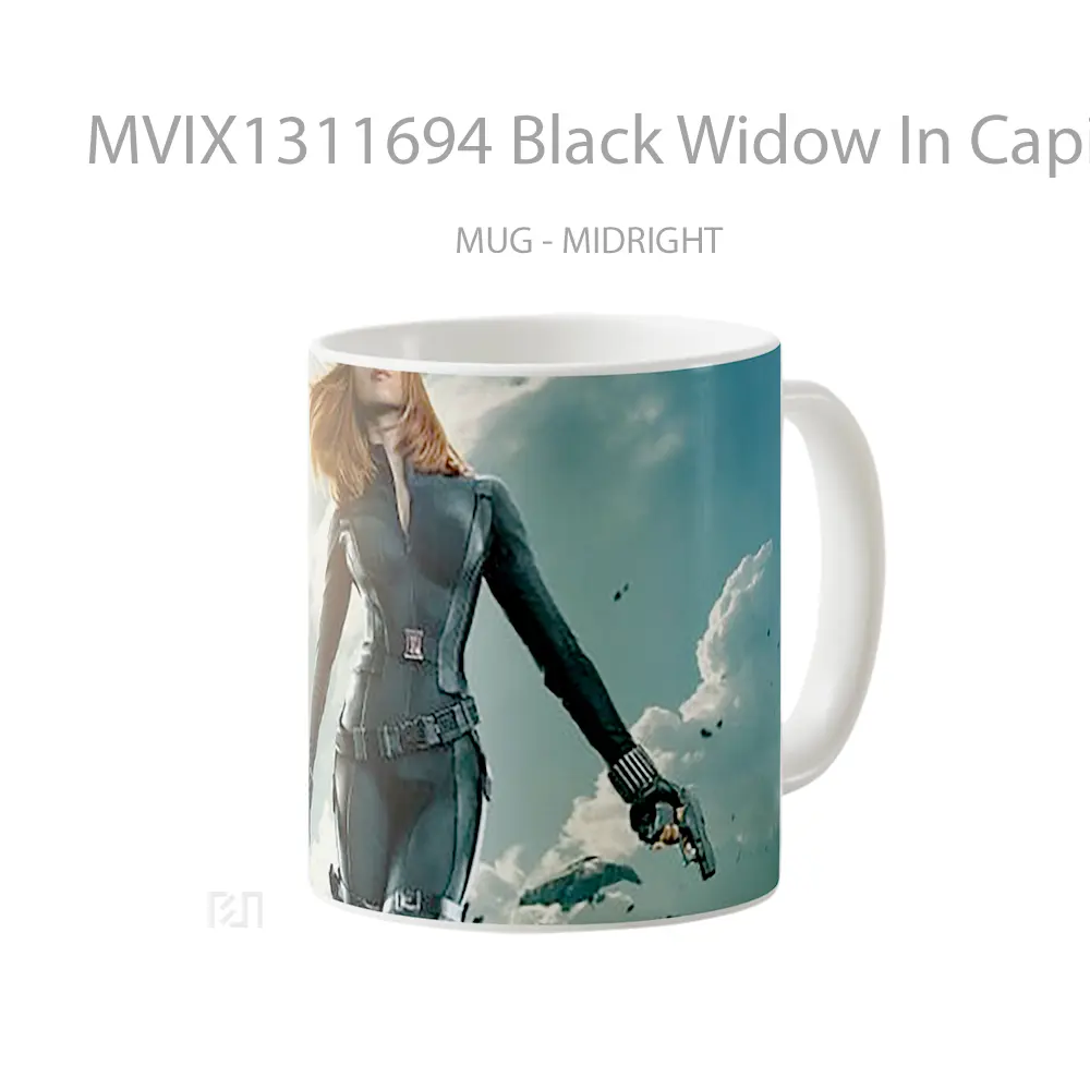 Mug Black Widow In Capitan America 2 Gelas Superhero - All-side / Desain
