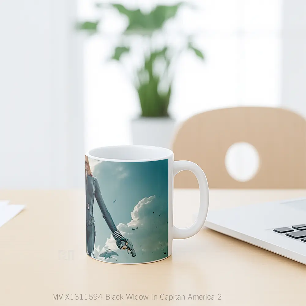 Mug Black Widow In Capitan America 2 Gelas Superhero - All-side / Desain