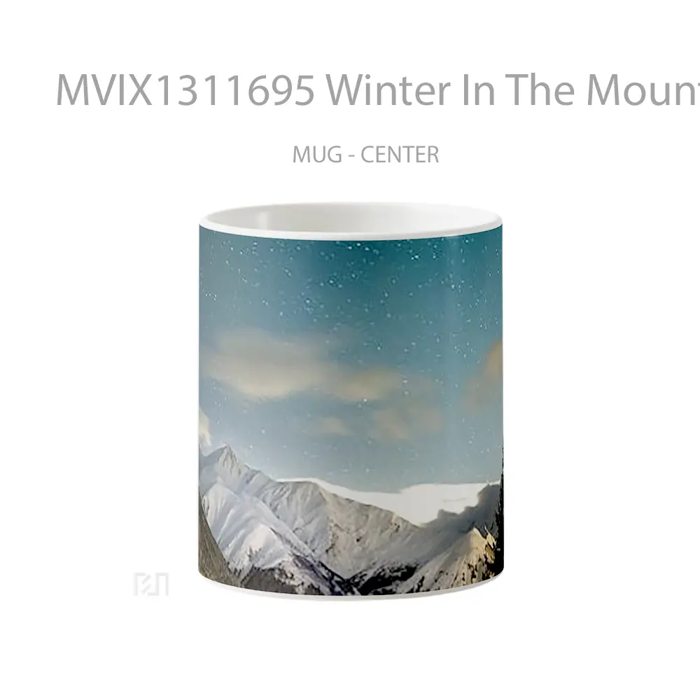 Mug Winter In The Mountains Gelas Pemandangan Alam
