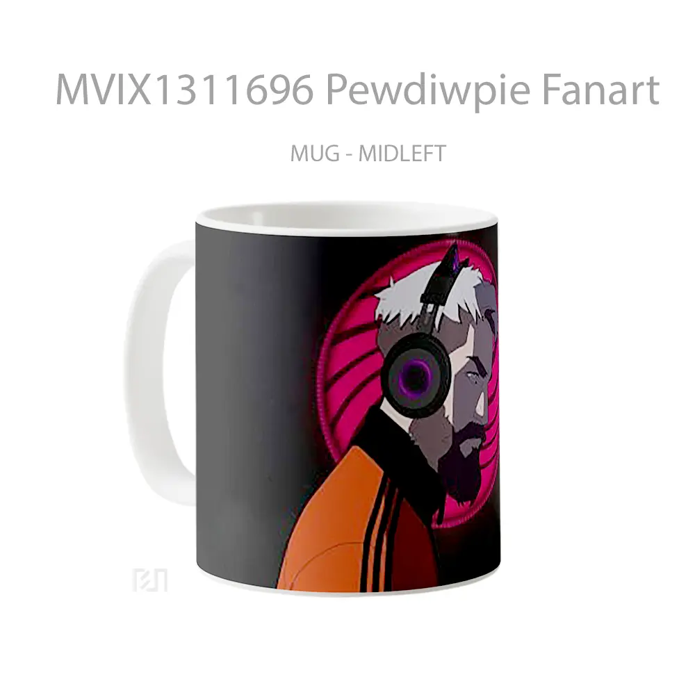 Mug Pewdiwpie Fanart Gelas Keramik Unik - All-side / Desain