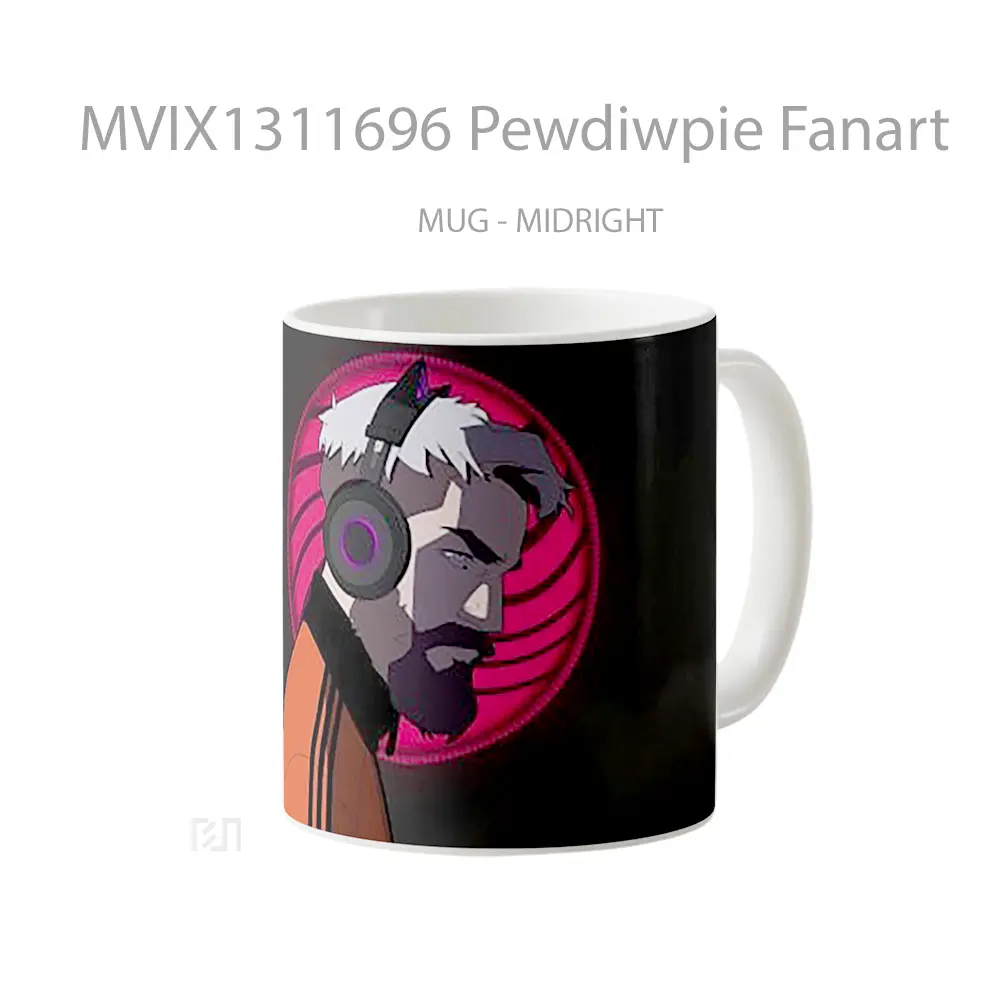 Mug Pewdiwpie Fanart Gelas Keramik Unik - All-side / Desain