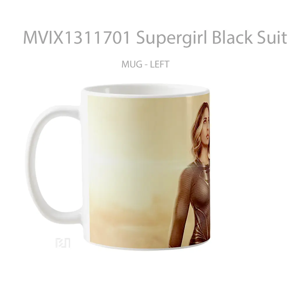 Mug Supergirl Black Suit Cosplay Gelas Keramik Unik - All-side / Desain