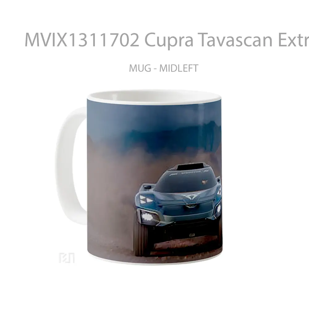 Mug Cupra Tavascan Extreme E Concept Offroading Gelas Keramik Unik - All-side / Desain