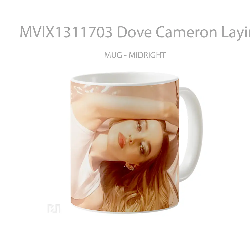 Mug Dove Cameron Laying Down Gelas Keramik Unik - All-side / Desain