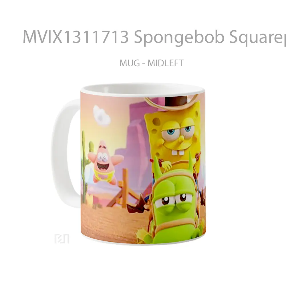 Mug Spongebob Squarepants The Cosmic Shake Characters Gelas Astronomi - All-side / Desain