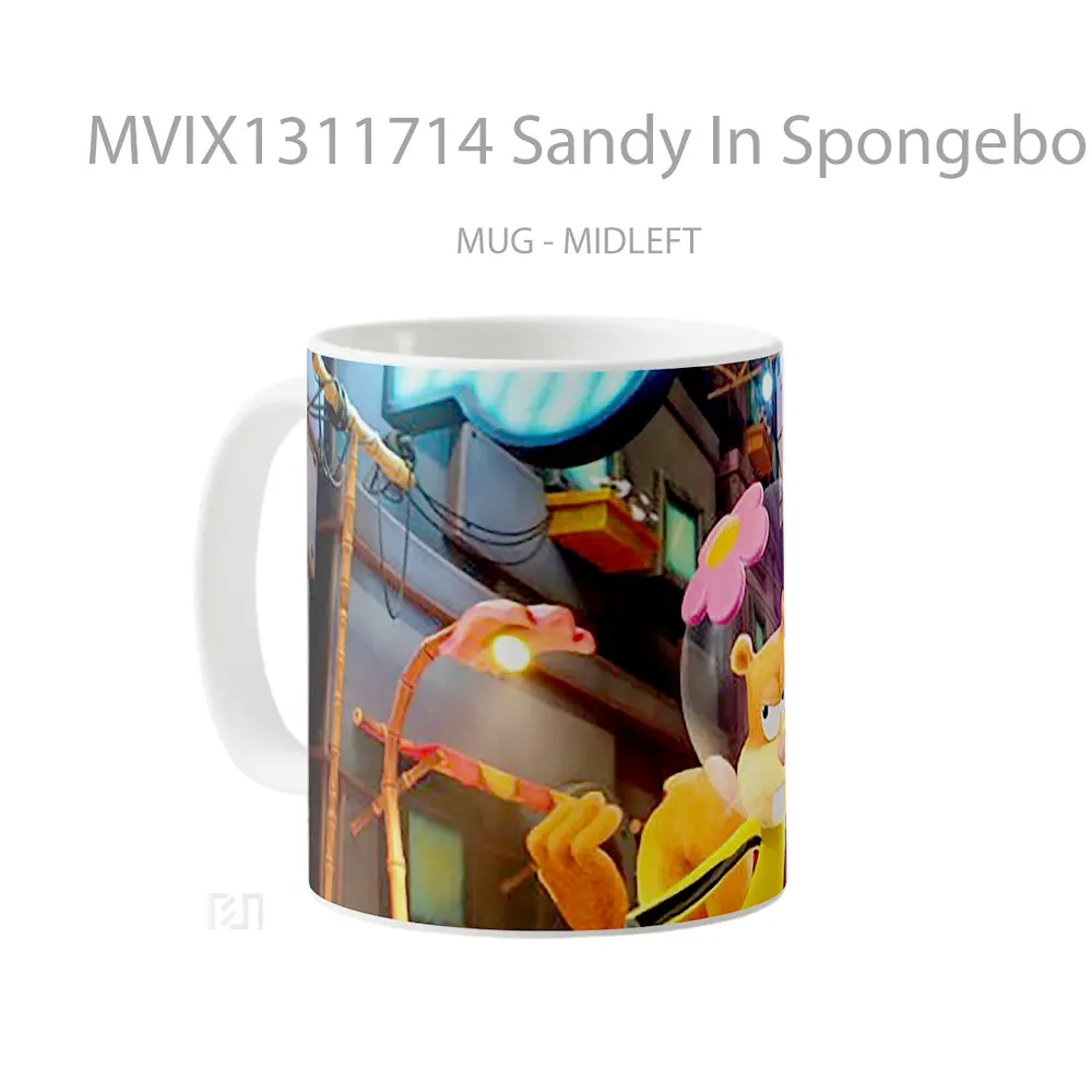 Mug Sandy In Spongebob Squarepants The Cosmic Shake Gelas Astronomi - All-side / Desain