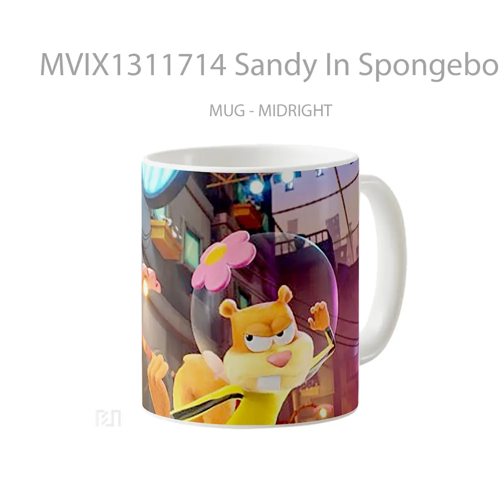 Mug Sandy In Spongebob Squarepants The Cosmic Shake Gelas Astronomi - All-side / Desain