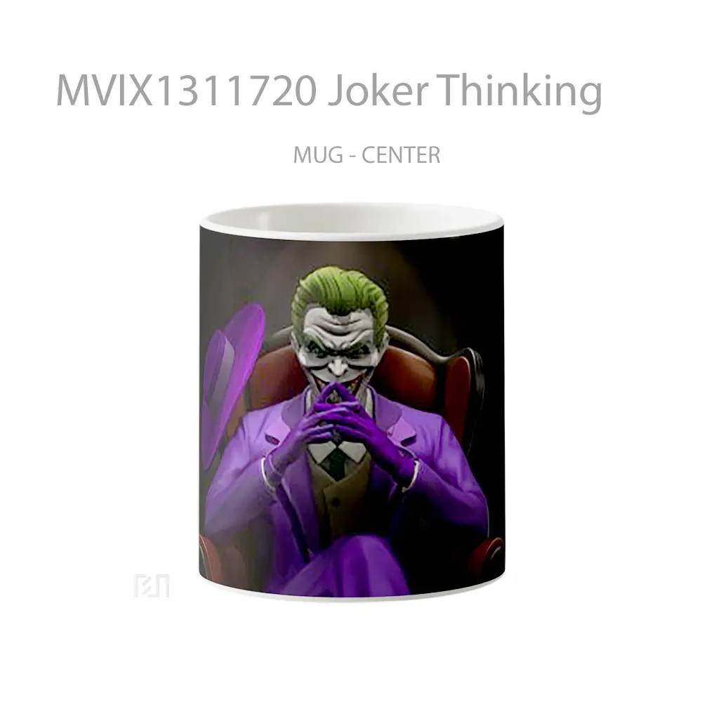 Mug Joker Thinking Gelas Superhero