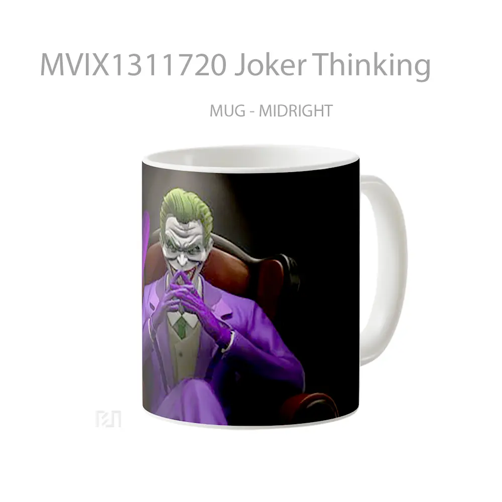 Mug Joker Thinking Gelas Superhero - All-side / Desain