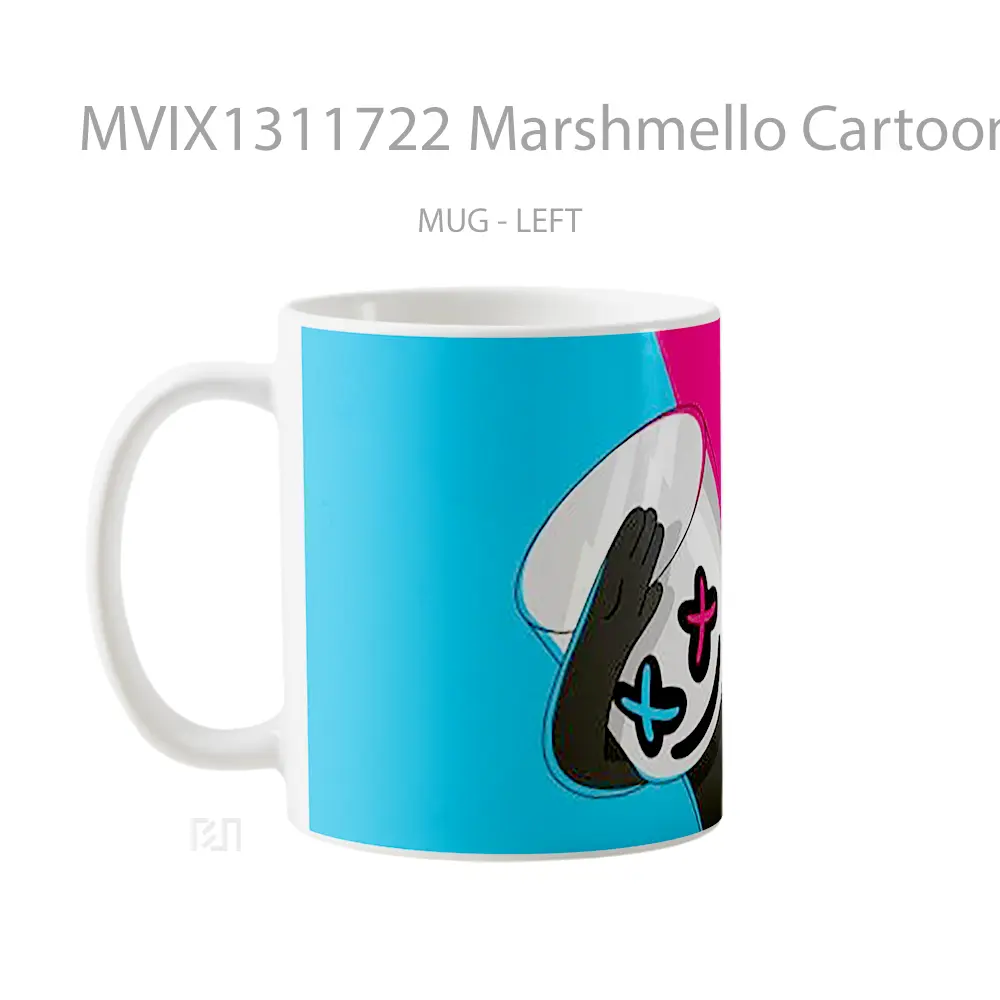 Mug Marshmello Cartoon Gelas Kartun - All-side / Desain
