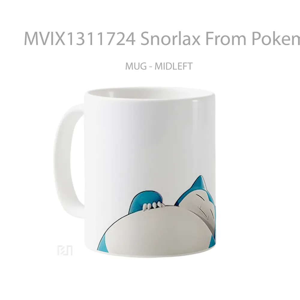 Mug Snorlax From Pokemon Cangkir Anime - All-side / Desain
