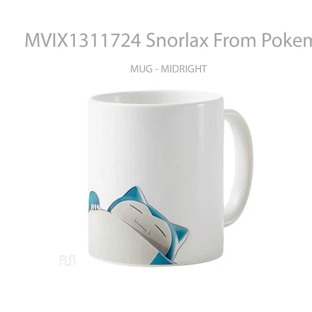 Mug Snorlax From Pokemon Cangkir Anime - All-side / Desain