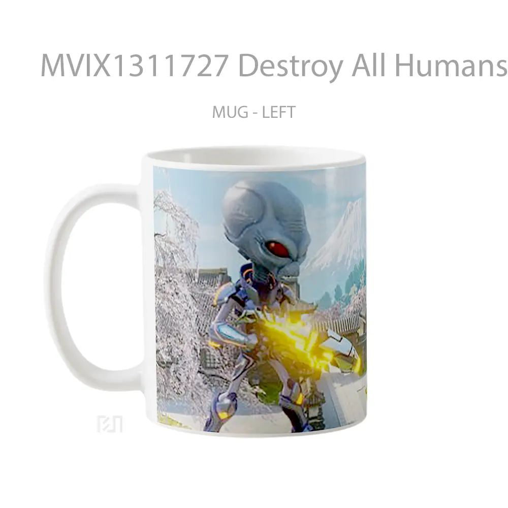 Mug Destroy All Humans 2 Game Cangkir Gamer - All-side / Desain
