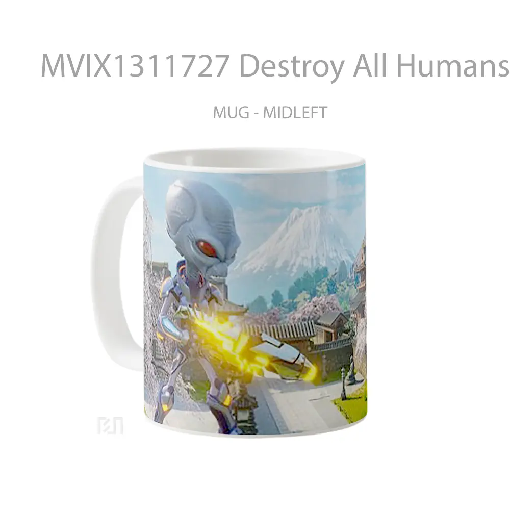 Mug Destroy All Humans 2 Game Cangkir Gamer - All-side / Desain