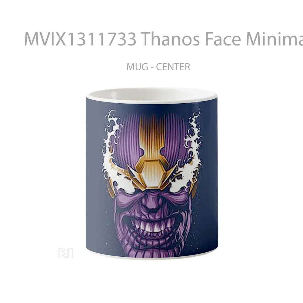 Mug Thanos Face Minimalist Gelas Seni Modern