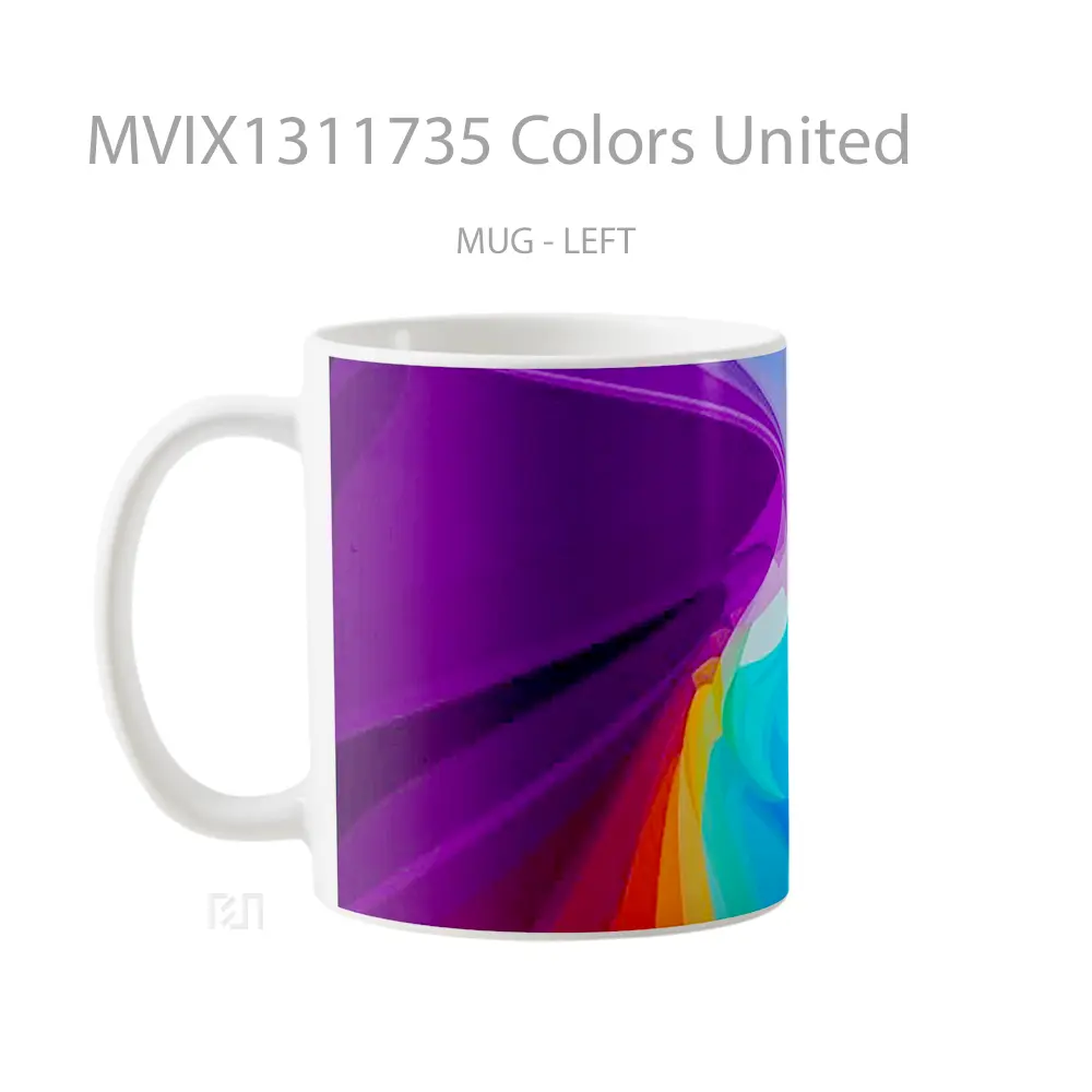 Mug Colors United Gelas Keramik Unik - All-side / Desain