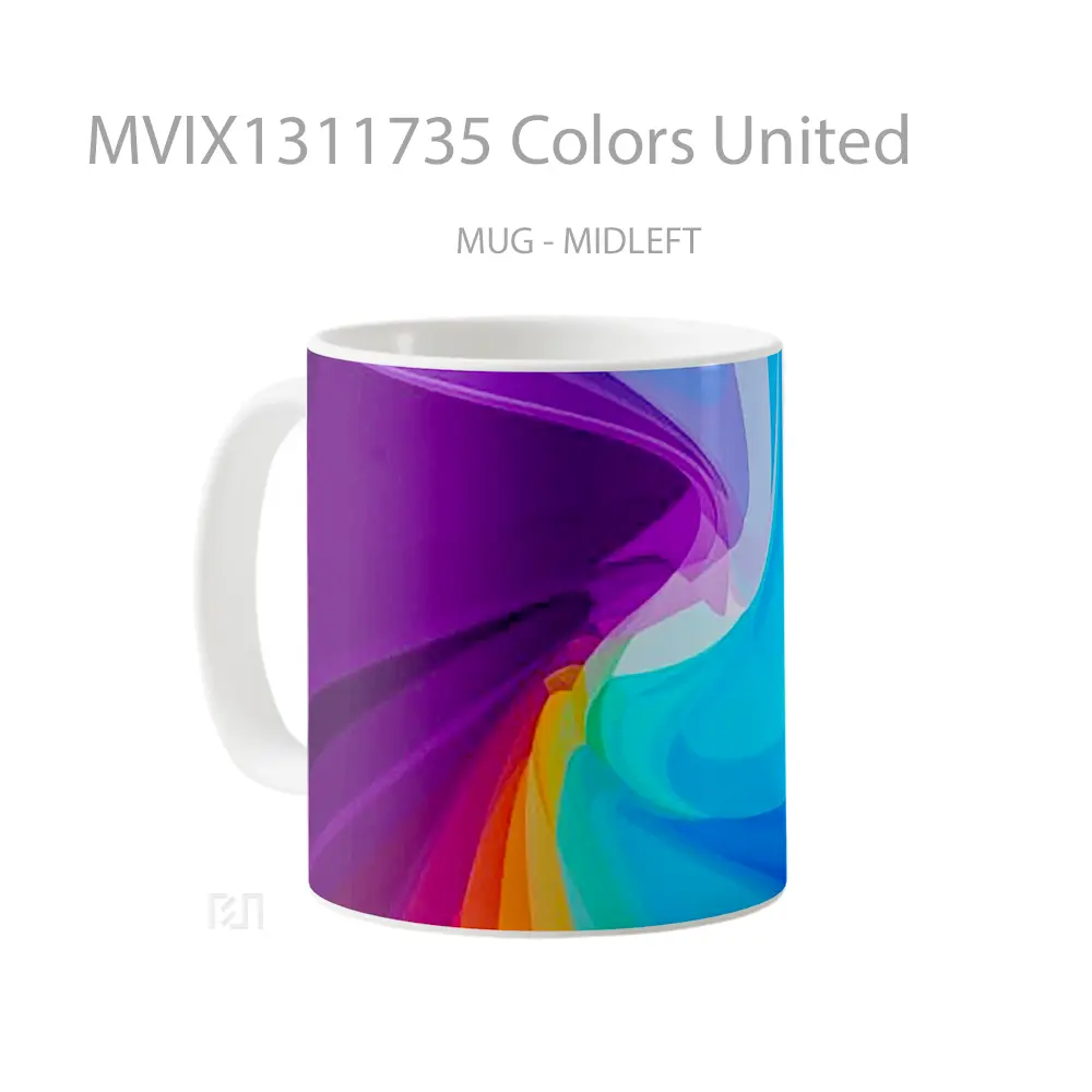 Mug Colors United Gelas Keramik Unik - All-side / Desain