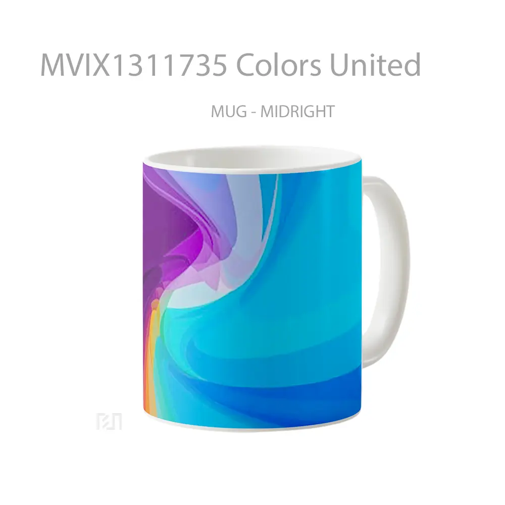 Mug Colors United Gelas Keramik Unik - All-side / Desain